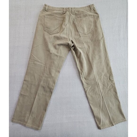 Woolrich 1507 Classic Beige Cotton 5-Pocket Jeans Heavy Workwear 40x32 EUC LNC - Picture 2 of 13